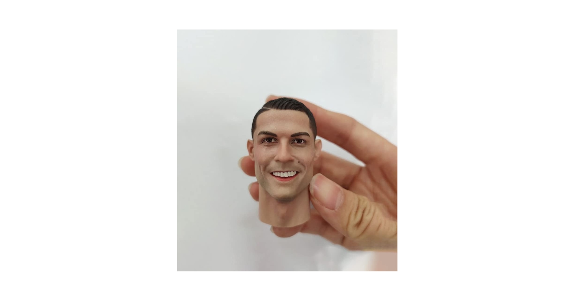 Amazon.co.jp: 1/6ヘッドスカルプトCロナウド笑顔ヘッド